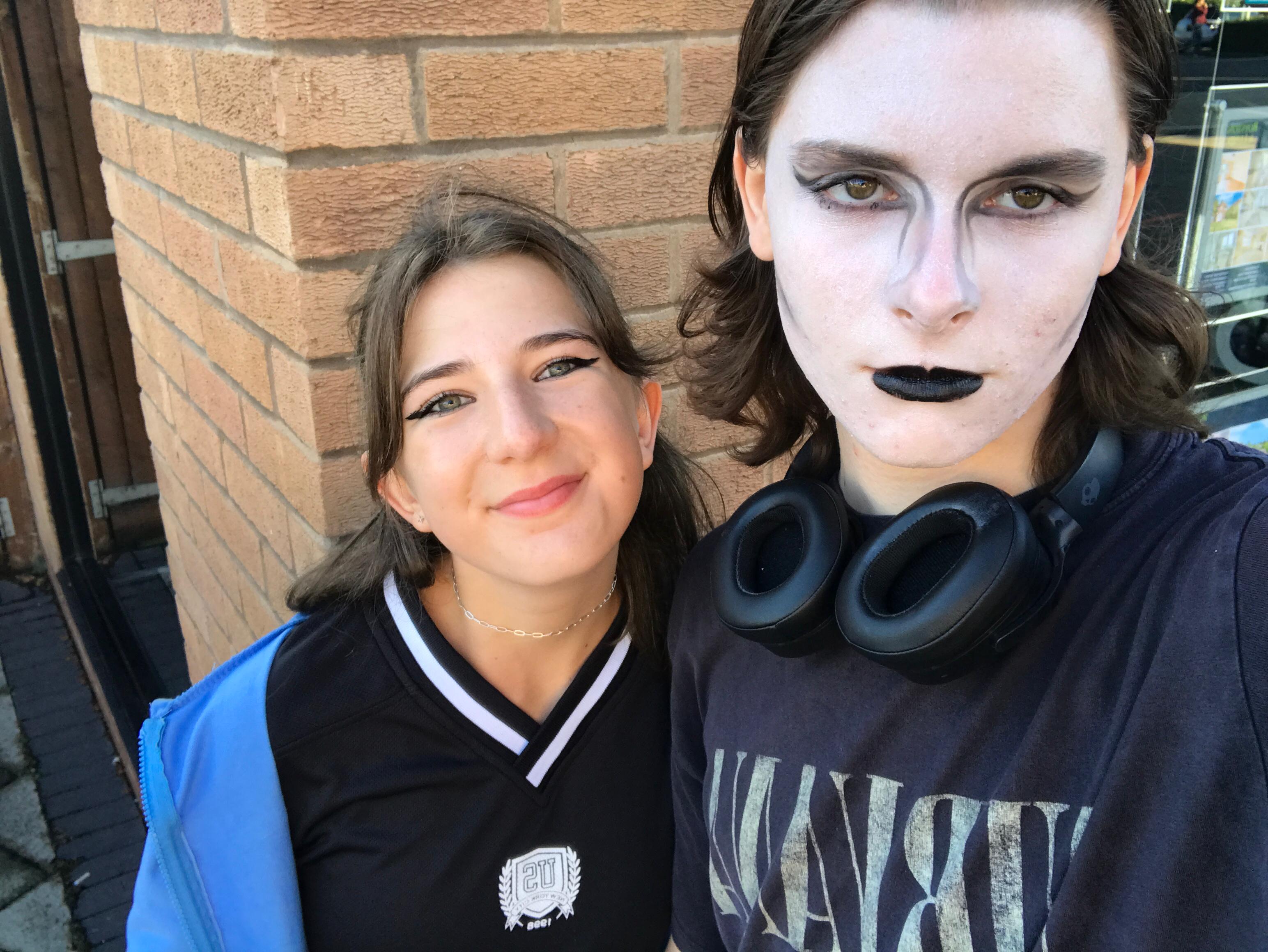 me and my frend goth make up photo